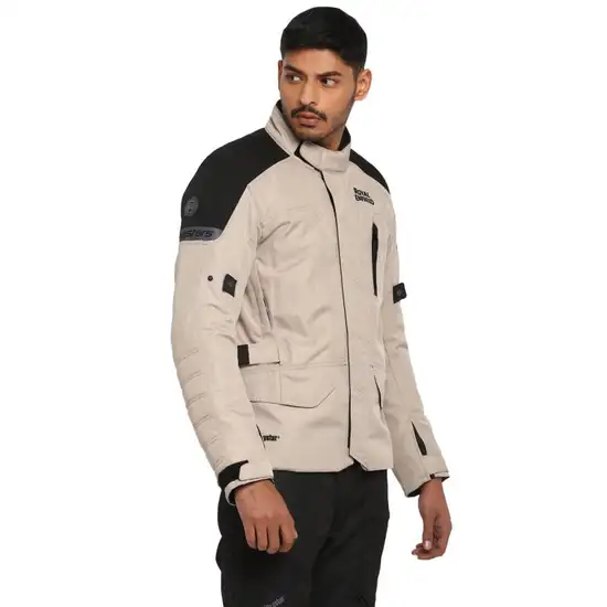 Royal Enfield Gravity Drystar Khaki Riding Jacket – Waterproof CE Level 2 Protection