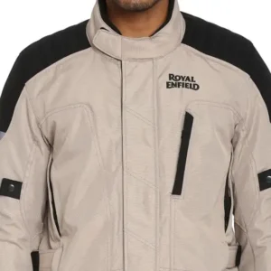 Royal Enfield Gravity Drystar Khaki Riding Jacket – Waterproof CE Level 2 Protection
