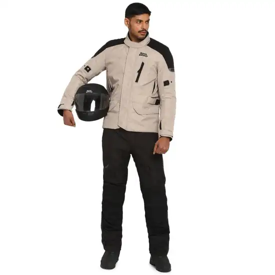 Royal Enfield Gravity Drystar Khaki Riding Jacket – Waterproof CE Level 2 Protection