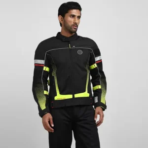 Royal Enfield Explorer V4 Print Riding Jacket Green with CE Level 2 armour