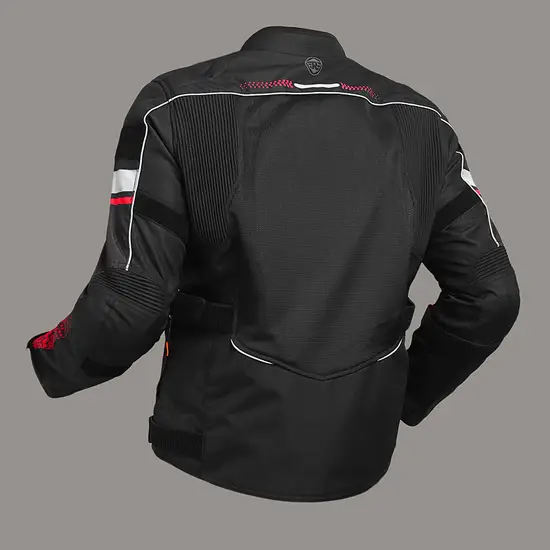 Royal Enfield Explorer V4 Print Riding Jacket Red with CE Level 2 armour