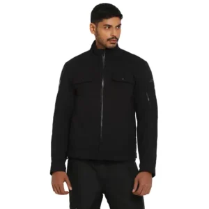 Royal Enfield Solano Black Waterproof Riding Jacket with CE-certified armour