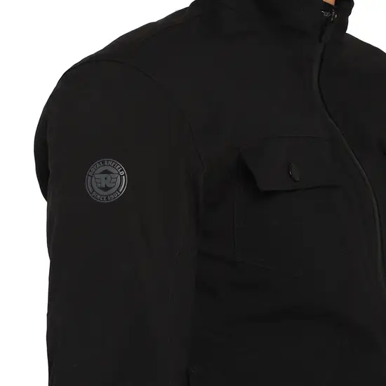 Royal Enfield Solano Black Waterproof Riding Jacket with CE-certified armour