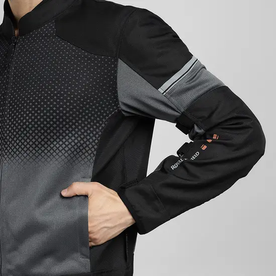 Royal Enfield High Street Eco Riding Jacket Black with CE Certified Armor