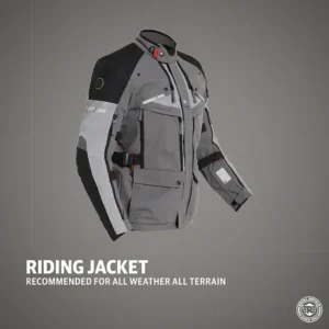 Royal Enfield Nirvik V2 Riding Jacket Charcoal – CE armour, 500D Nylon, all-weather riding jacket