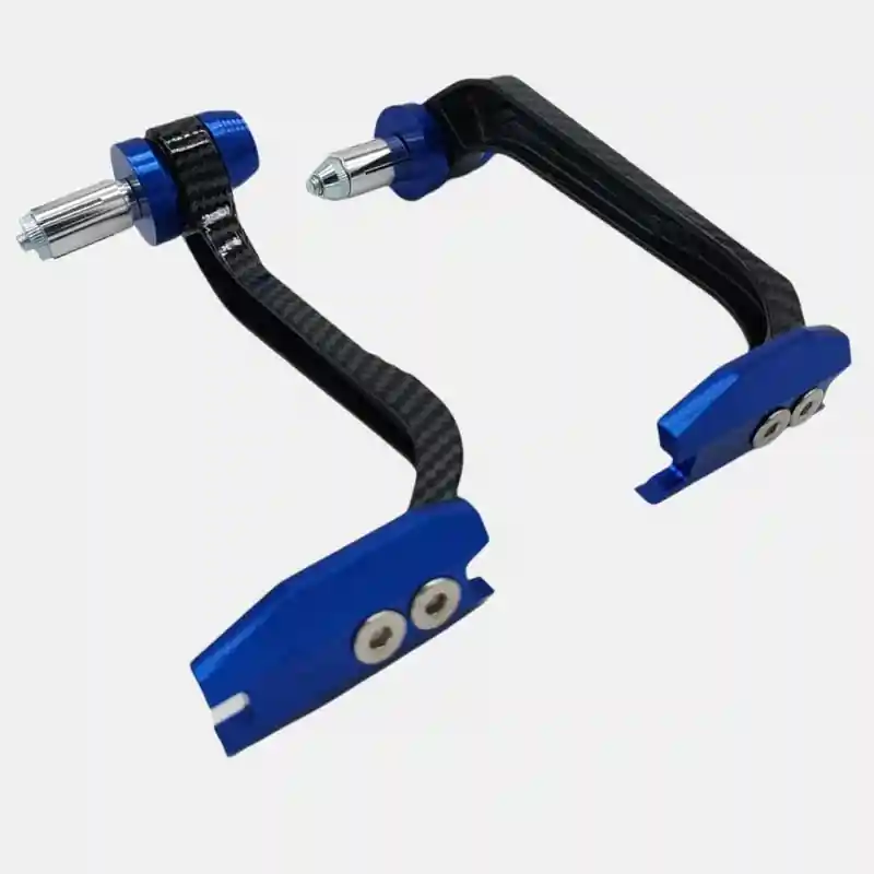 Powerparts Lever Protector Premium Carbon installed on motorcycle handlebar