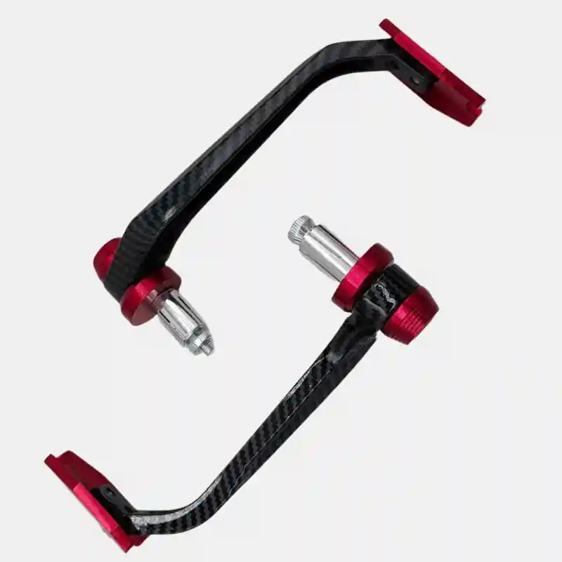 Powerparts Lever Protector Premium Carbon installed on motorcycle handlebar