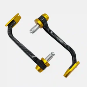 Powerparts Lever Protector Premium Carbon installed on motorcycle handlebar