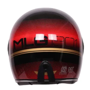 Royal Enfield NH44 Neo MLG Full Face Helmet Red front and side view