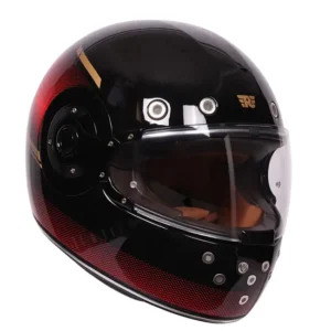 Royal Enfield NH44 Neo MLG Full Face Helmet Red front and side view
