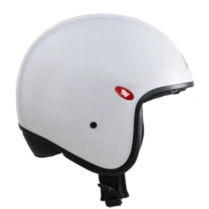 Royal Enfield Aviator Solid Open Face Helmet White with fiberglass shell and ECE certification