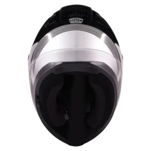 Royal Enfield Classics Astral Full Face Helmet Silver with ABS shell and PC visor