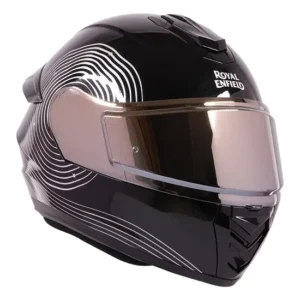 Royal Enfield Classics Astral Full Face Helmet Silver with ABS shell and PC visor