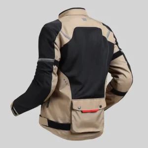 Royal Enfield Eco Windfarer Riding Jacket Khaki with CE Level 2 armor and recycled mesh fabric
