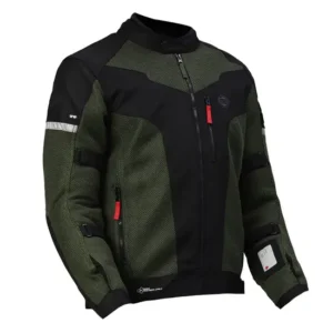 Royal Enfield Windfarer V2 Riding Jacket Green with CE armor and wind-resistant design