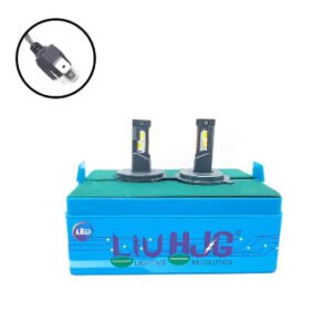 LIU HJG 120W H4 LED headlight bulbs with hi low beam 6500K white light