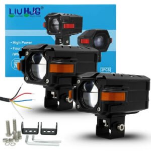 HJG NightBreaker P107 120W dual projector LED fog light with white yellow beam and red devil eye DRL