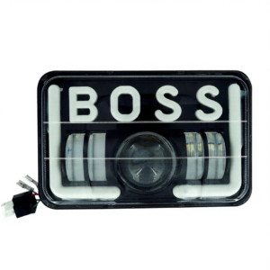 HJG BOSS LED Headlight with white beam and tricolor DRL for Hero Splendor and Royal Enfield