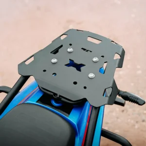 JB Racing X Pulse 210 Kargo Luggage Carrier Black installed on Hero Xpulse 210 rear rack