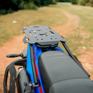 JB Racing X Pulse 210 Kargo Luggage Carrier Black installed on Hero Xpulse 210 rear rack