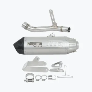Norifumi Slipon Whoops Stainless Steel Carbon Long Exhaust for Royal Enfield Himalayan Guerrilla 450