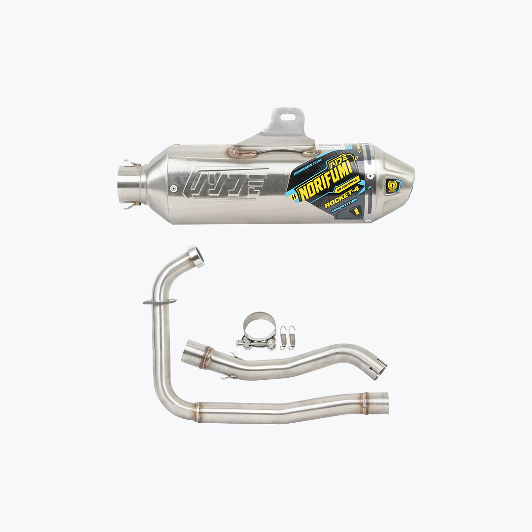 Norifumi Rocket 4 Kompetisi Exhaust with DB Killer for Hero Xpulse 210 stainless steel slip-on