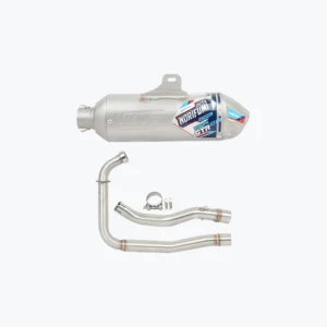 Norifumi Whoops GTR Exhaust with DB Killer installed on Hero Xpulse 210 stainless steel slip-on system