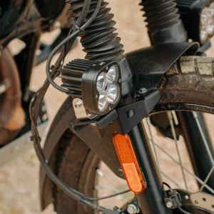 JB Racing Xpulse 210 LUX Fog Light Mount Black mild steel auxiliary light bracket