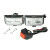 HJG 2 LED fog light with red blue strobe projector for motorcycle and car