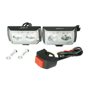 HJG 2 LED fog light with red blue strobe projector for motorcycle and car
