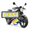 HJG 4 LED strobe fog light bar white yellow red blue flash for bike and car