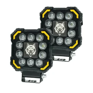 HJG Wolf 12 LED universal fog light with red DRL waterproof for bike and car