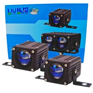 HJG Blaze 1 Lens Waymaker Pro 80W LED Fog Light with laser beam and red DRL