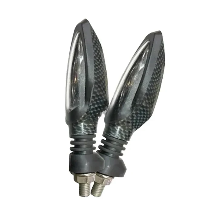 HJG Carbon Fibre LED Waterproof Bike Indicators Universal Motorcycle Turn Signals