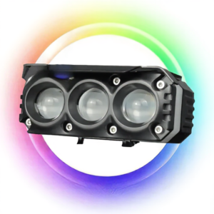 HJG M Series RGB DRL 3 Lens Projector Fog Light 25W Universal Car Bike