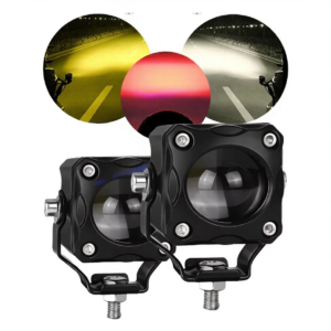 HJG Red Devil Mini Cube Foglight 40W triple color LED projector fog light for cars and bikes