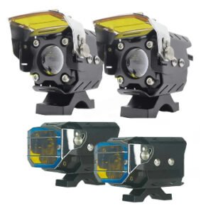 HJG Transformer 1 LED Projector Foglight 100W White Yellow Dual Beam for Cars and Bikes