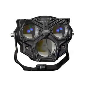 HJG Transformer 3 Projector Foglight 50W Tricolor LED with Red DRL for Car and Bike