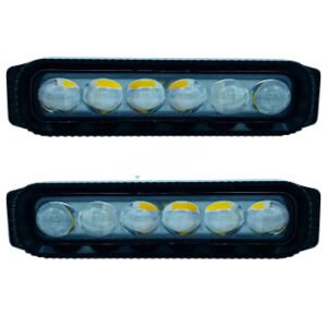 HJG 6 LED Sleek Projector Fog Light 100W Dual Color Universal Fog Lamp