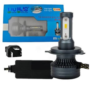 HJG M3 Mini H4 130W LED Headlight Bulb White Hi Lo Beam 13000 Lumens