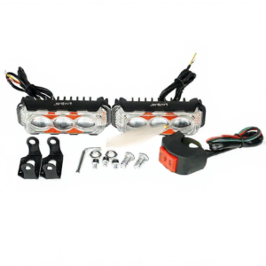 HJG LIU HJG 4x4 Projector Fog Light 40W with Red DRL for Bikes and Cars