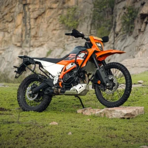 Legundary KTM 390 Enduro R Defender Crash Guard Black installed on motorcycle