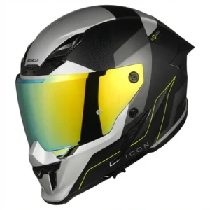 Korda Icon Nyx Matt Grey Full Face Helmet with Dual Visor and ECE 22.06 Certification