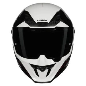 Korda Icon Nyx Helmet Gloss Black White dual visor ECE 22.06 ISI certified full face helmet