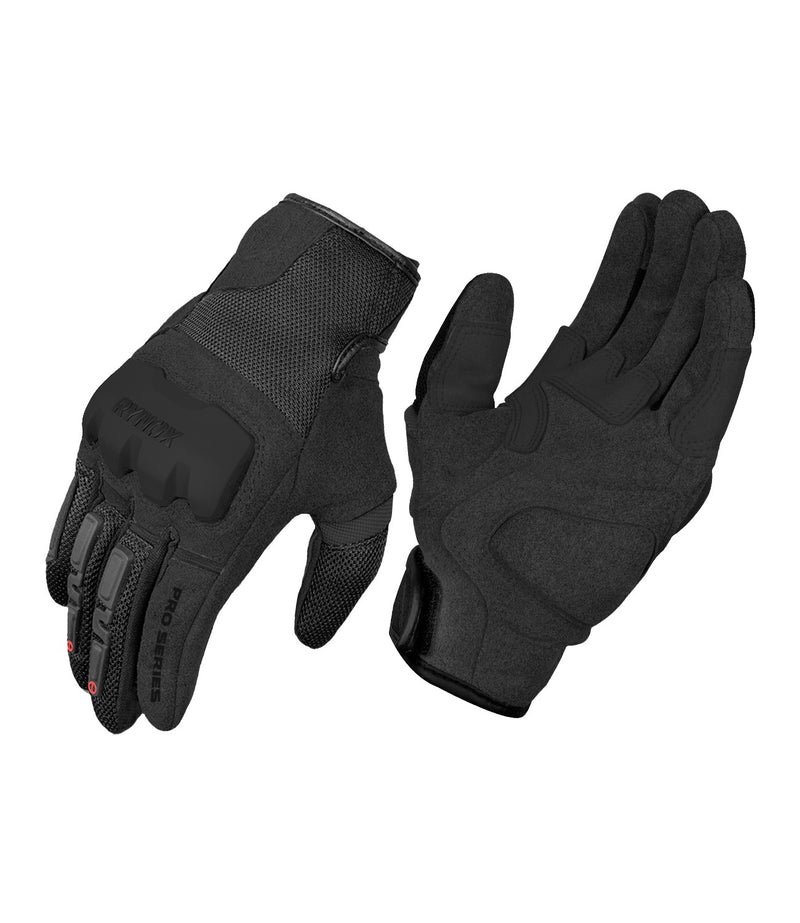 Rynox Urban Pro 2 Gloves Black CE Certified Leather Motorcycle Riding Gloves