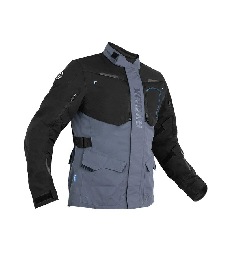 Rynox Advento Pro Jacket Black Blue CE Level 2 Adventure Touring Riding Jacket with RHEON Armor