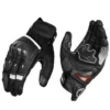 Rynox Tornado Pro 4 Carbon Edition Black White riding gloves with carbon knuckle and FAST-R wrist protection