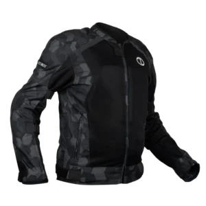Rynox Urban X Jacket 2023 Dark Hex Camo Black riding jacket front view
