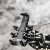 ZANA Universal Mobile Holder REX with USB Charger mounted on motorcycle handlebar