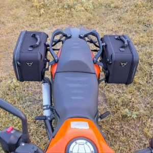 ZANA Roadster Saddle Bag 60L installed on BMW 310 GS adventure motorcycle